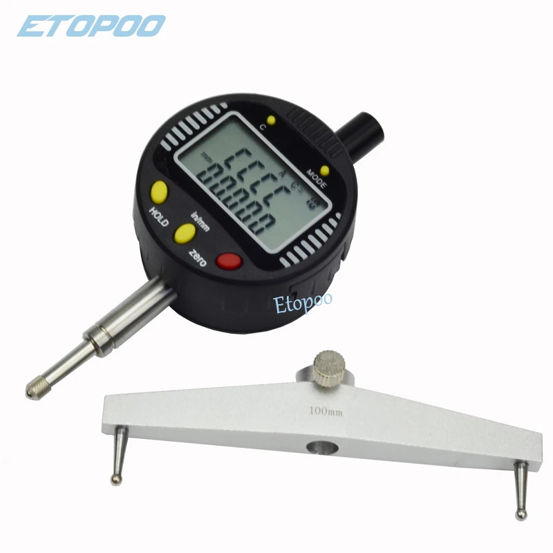 50.8MM High accuracy digital radius gauge digital radius indicator with 5 changeable measuring jaw Measurement Tool