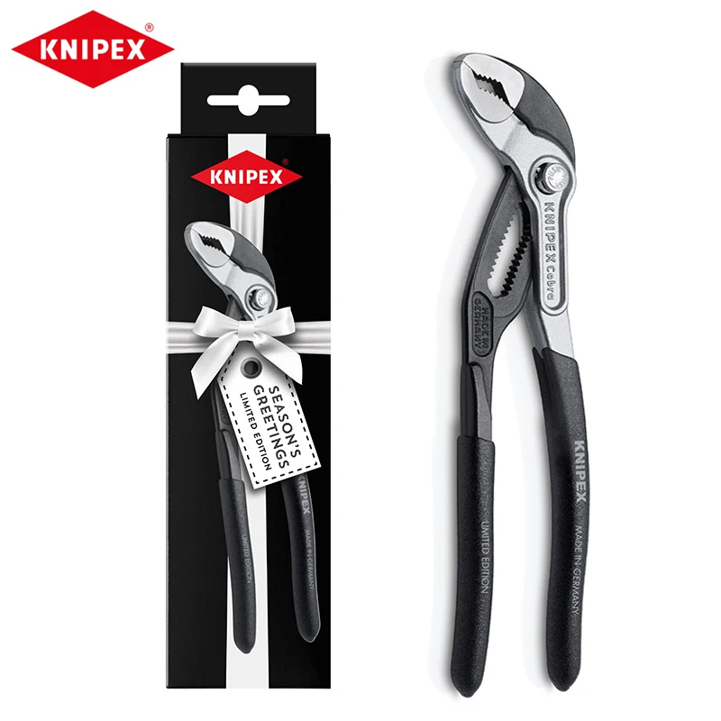 KNIPEX 87 99 180 S02 Cobra High-Tech Water Pump Pliers 180mm Bi-Colour Xmas Black Box