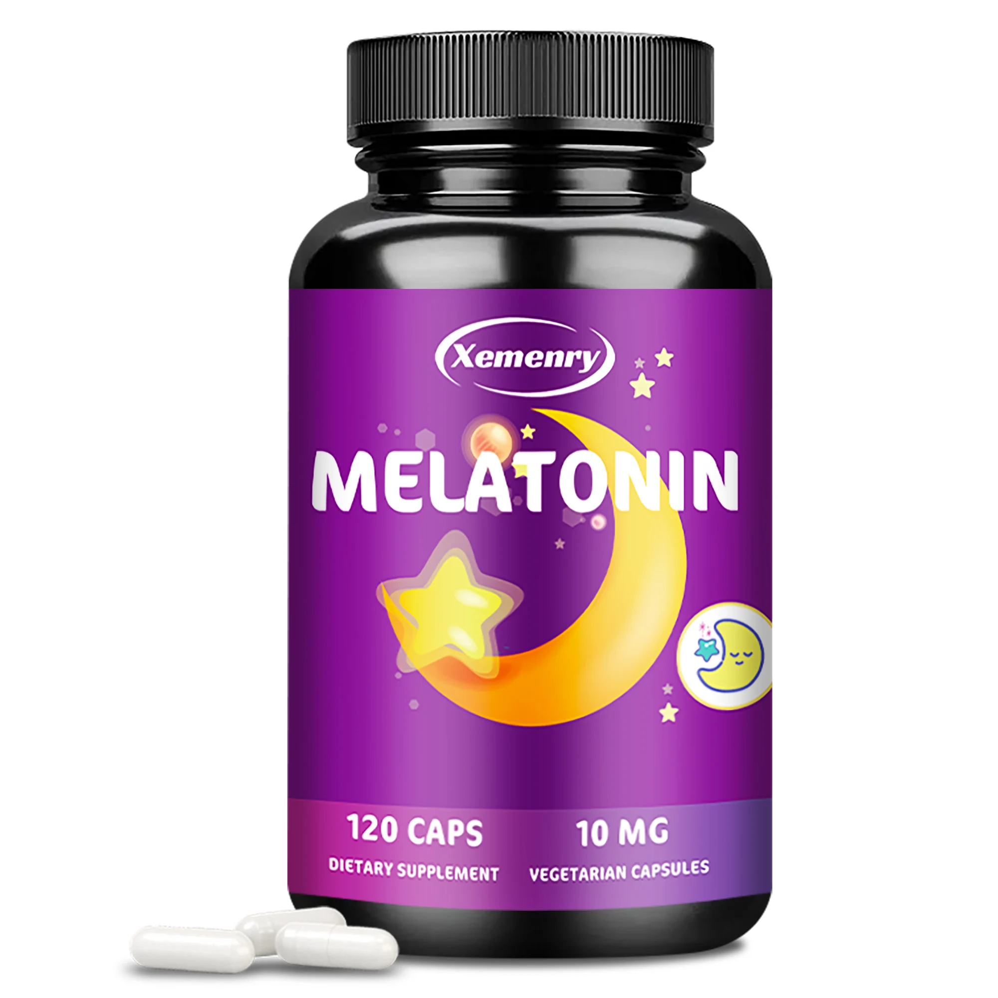 Melatonin Capsules - Assists Sleep, Promotes Relaxation, Improves Sleep Quality, and Helps Deep Sleep - 120 Capsules