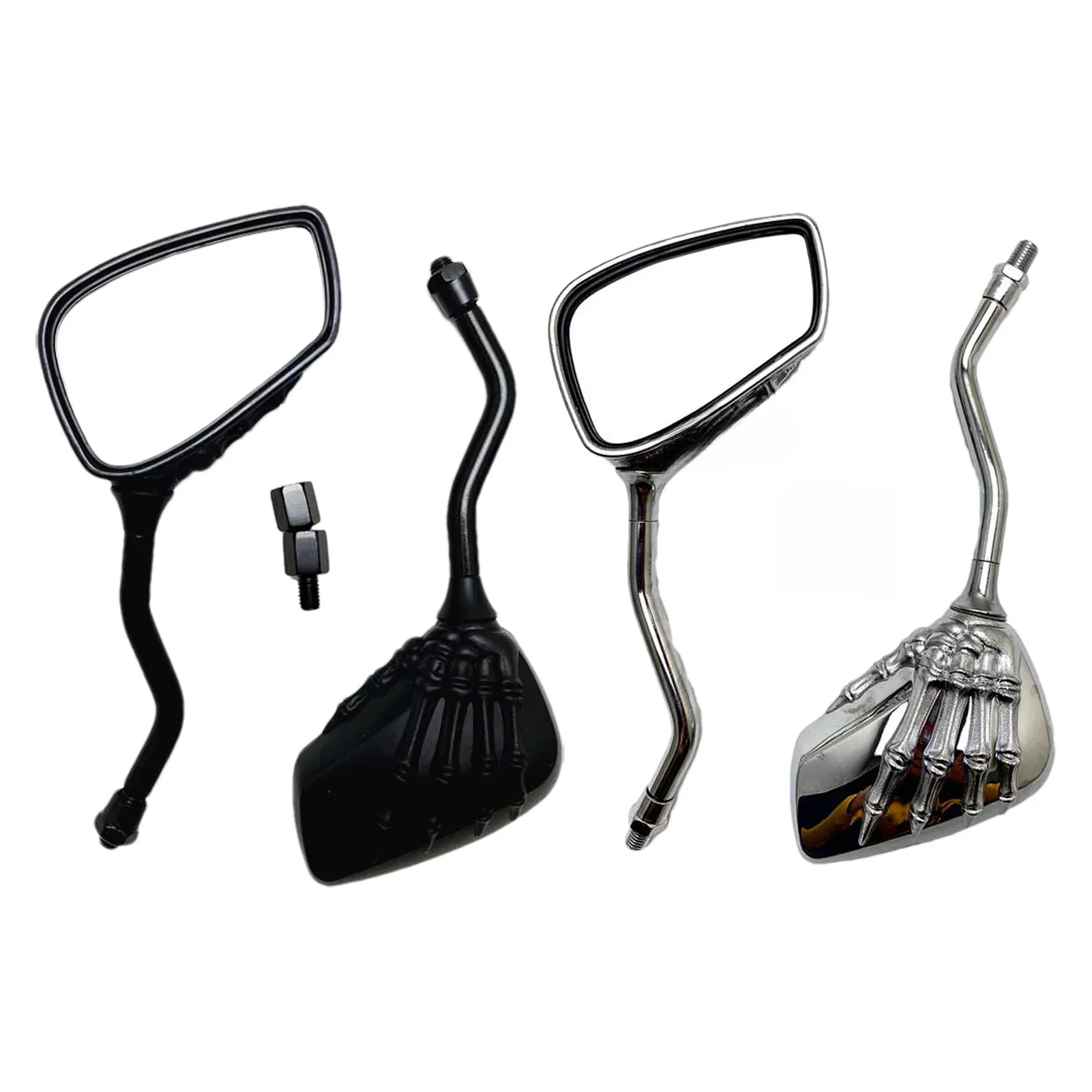 AliExpress Motorcycle Rearview Mirror Skull Hand Universal Rear View Mirrors Adjustable Handle Bar Reflector Bicycle Scooter Mirror