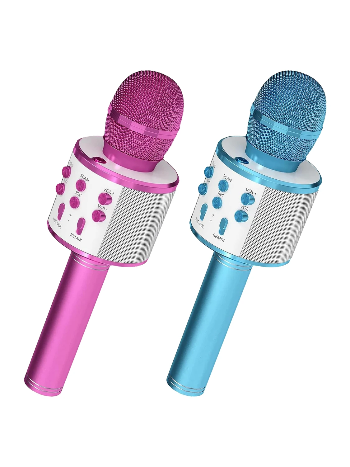 

5 Core Wireless Karaoke Microphone Bluetooth Mic Portable Handheld Microfonos Inalambricos WM SPK PNK+BLU