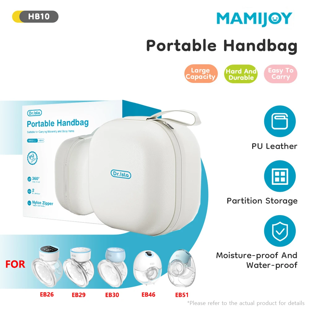 MAMIJOY HB10 Tiralatte EVA Custodia rigida Borsa da viaggio Borsa protettiva per il trasporto per tiralatte indossabile EB26/28/29/30/46/51
