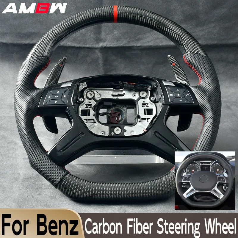 

Customized High Quality Racing Carbon Fiber Steering Wheel For Mercedes G CLK E CLS SL Class W209 W211 W219 W463 R230