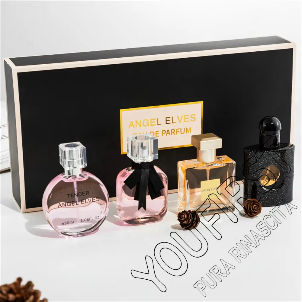 4-Piece Women's Premium Perfume Collection | Classic Long-Lasting Eau de Parfum Spray Set, Elegant Bottles, Perfect Holiday Gift