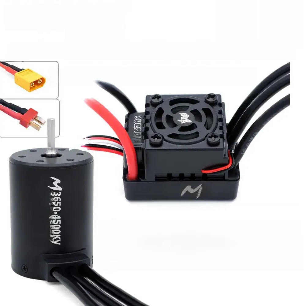 OVERTREFFEN HOBBY M540 M3650 M3660 Combo Waterdichte Borstelloze Motor 3500/4200KV w/M45A/60A ESC voor 1/10 1/12 RC Auto Traxxas Off-Road - afbeelding 2
