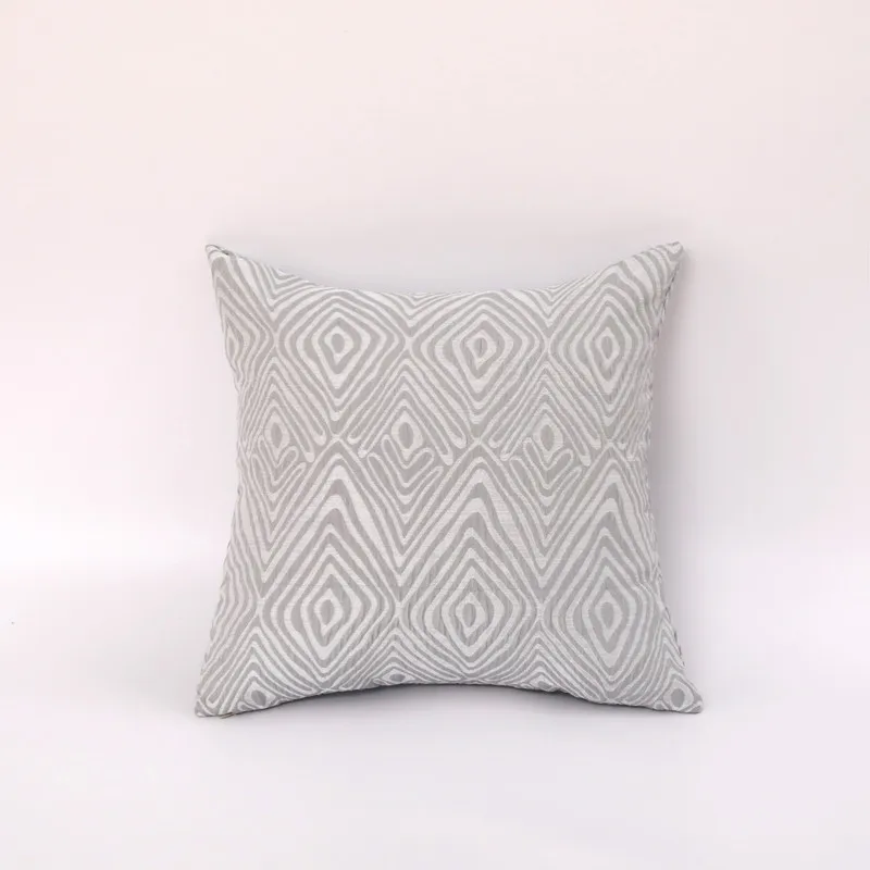 Pack of 2 Decorative Throw Pillow Covers Geometric Pattern Jacquard Cushion Covers,18X18inches