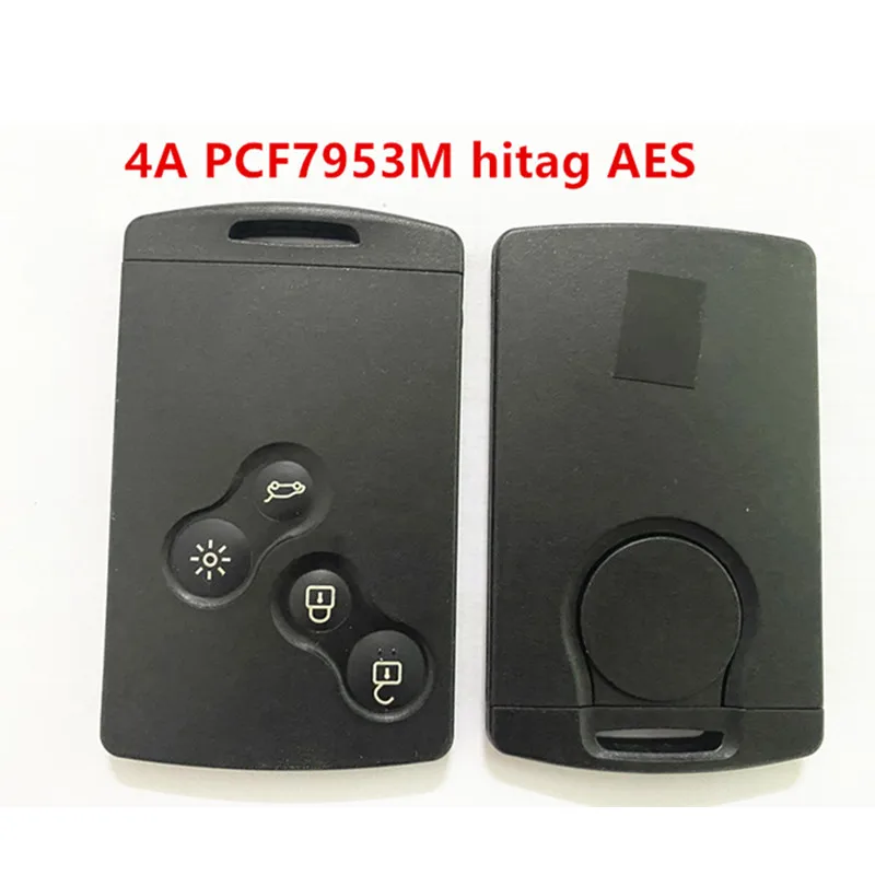 4 Button clio4 Keyless Car Key Go Handsfree Smart Card Remote  433MHz pcf7953 4A Chip for Renault Clio IV 4 Captur key 2009-2017