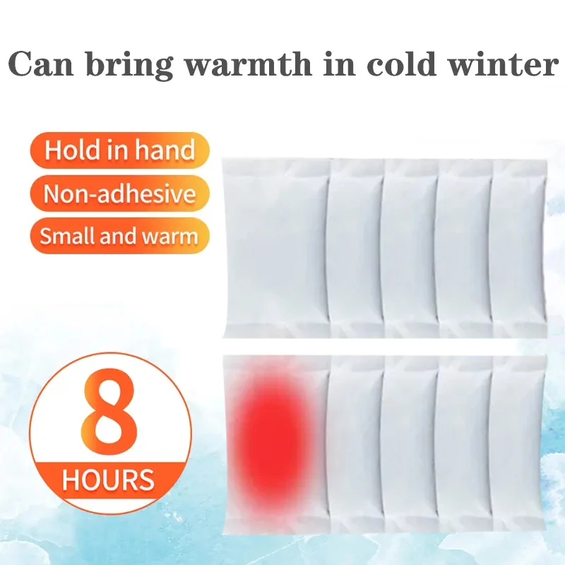 1/5Pairs Winter Hand Warmer Heating Pack Portable Disposable Up to 8 Hours for Outdoor Sking , Camping, Hunting Warming Heating