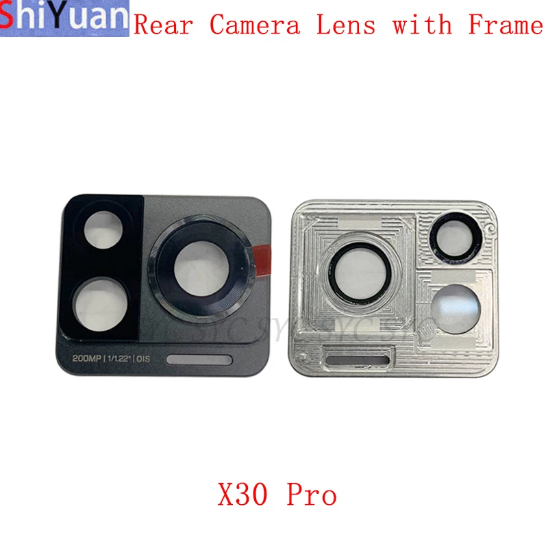 Rear Camera Lens with Frame Holder Cover For Motorola Moto X30 Pro Back Camera Frame Replacement Parts