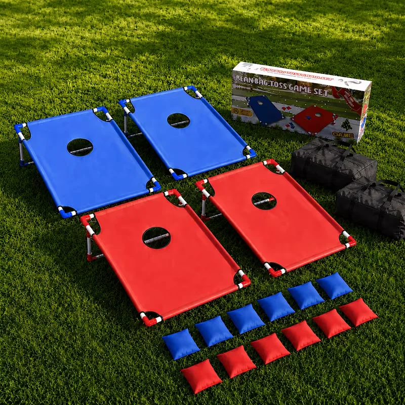 Sandbag Throwing Game Package Includes 4 Sandbag Boards + 12 Sandbags + 2 Storage Bags + Gift Box. Outdoor Courtyard Toy, Family Lawn Party Game. Birthday Gift for Boys and Girls, Suitable for All Ages. Party Game / Beach Game / Lawn Game. Christmas Gift
