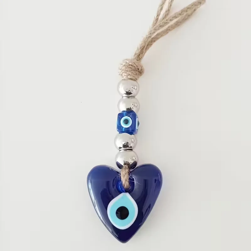 Evil Eye Wall Hanging Nazar House Protection Macrame Decor Rearview Mirror Pendant Lucky Eye Glass Evil Eye Gifts Turkish Eyes