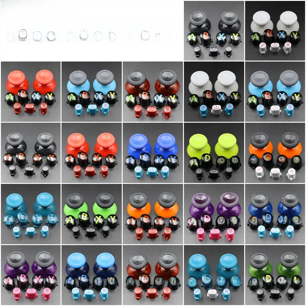 1 jeu de capuchons de manettes pour contrôleur XBox série X S Core, boutons de partage du Menu ABXY View, Kit Mod, pièces de rechange pour manette de jeu