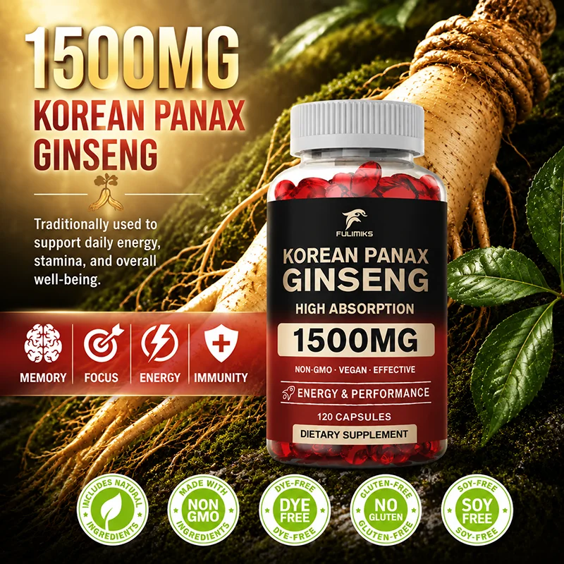 Panax Ginseng 15,000 mg - Red Korean Ginseng Supplement for Men - Extra Strength - Energy, Focus, Productivity & Performance - view 6