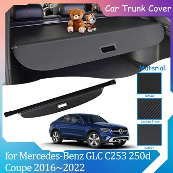 Car Trunk Curtain Covers for Mercedes-Benz GLC C253 250d Coupe 2016~2022 Luggage Shelter Privacy Retractable Cargo Accessories