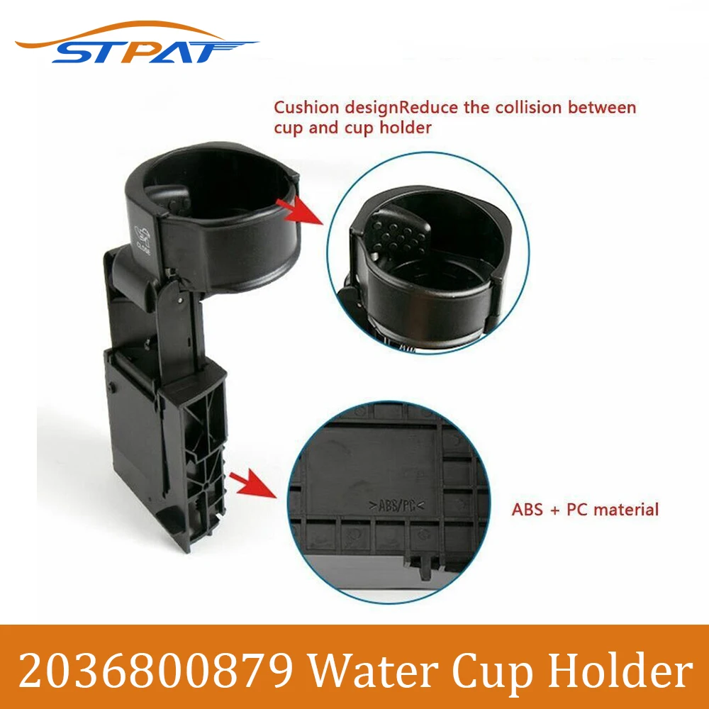 STPAT 2036800879 For Mercedes W203 Center Console Drink Water Cup Holder  For Benz C Class C200 C230 C300