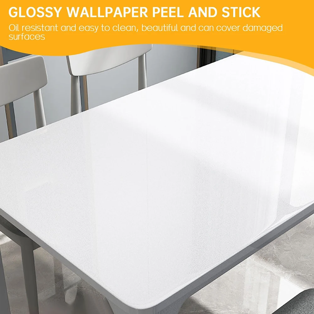 

55CM Self Adhesive Tape Wallpaper Kitchen Sticker Cabinets Countertop Waterproof and Oil Resistant Wallpaper for Home Decoration