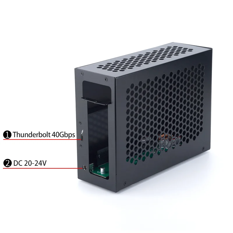ミニegpu thアンダーボルト3/ 4ボックス外部グラフィックカードは