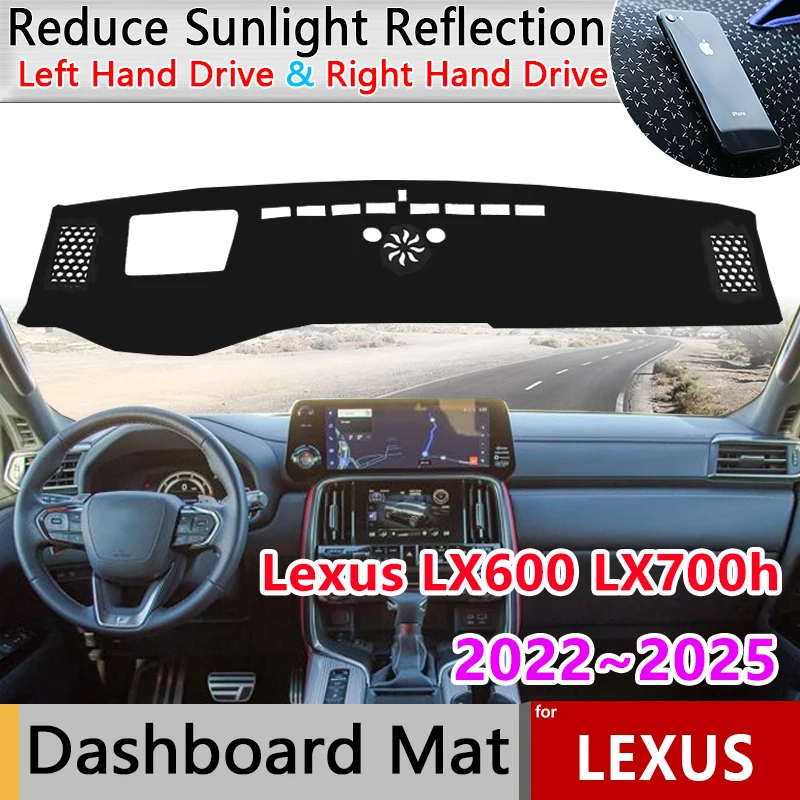 

Car Dashboard Cover Pad for Lexus LX600 LX700h 2022~2024 2025 Liner Anti-Slip Mat Sunshade Dashmat Carpet Rug Cushion Accesories