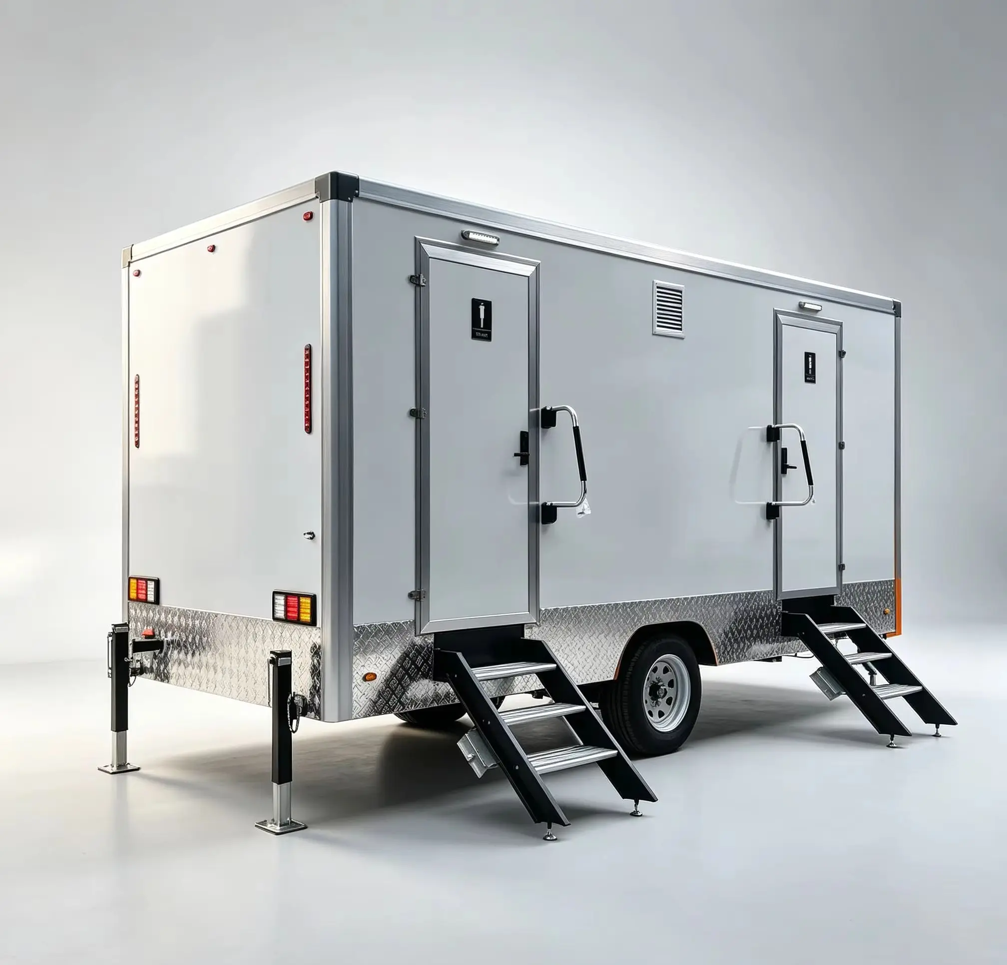Portable Luxury Restroom Trailer Outdoor Restroom Shower Toilet Trailer Portable Prefab Modern  for Park Use