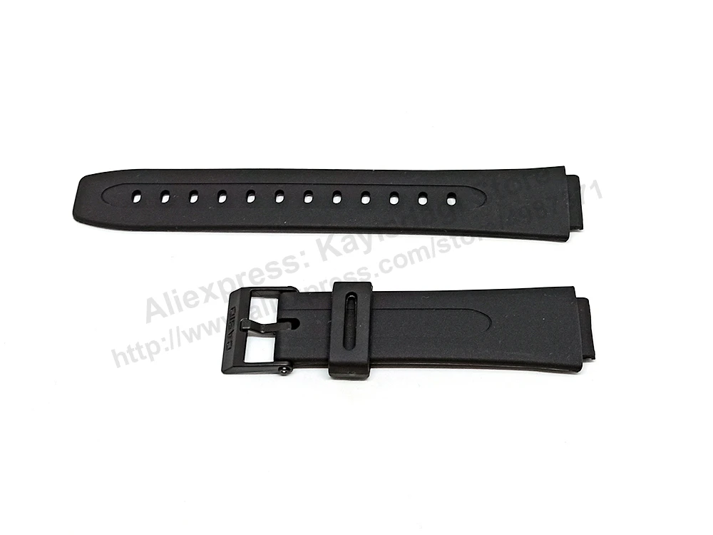 Compatible for Casio DB-56W , DBF-50W , db-56 Telememo 50 - 15mm Black Rubber Watch Band / Strap  / Belt