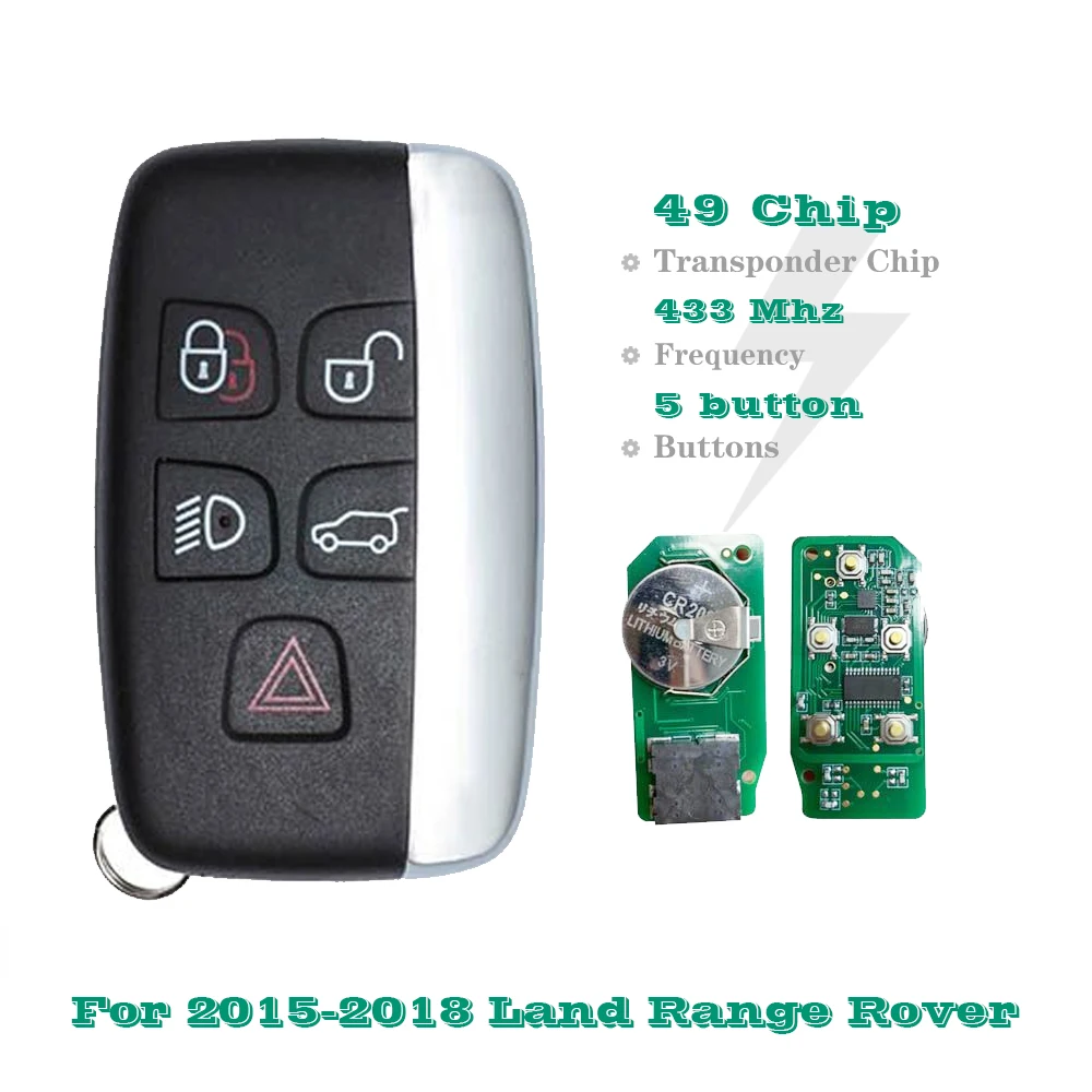 

CN004036 Universal Smart Key 315Mhz 433Mhz For Range Rover Jaguar 2015 -2018 Key Fob Work For VVDI N51 I80 AP X300 Programmer