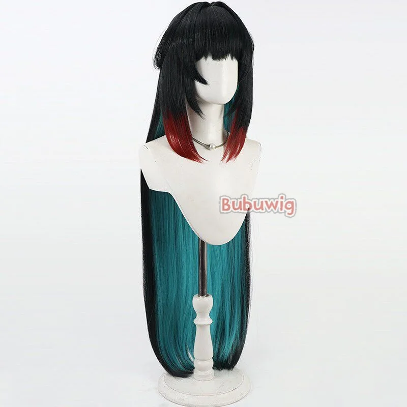 Bubuwig Synthetic Hair Zhuang Fangyi Cosplay Wigs Game Arknights: Endfield Zhuang Fangyi 100cm Mixed Color Wig Heat Resistant 4