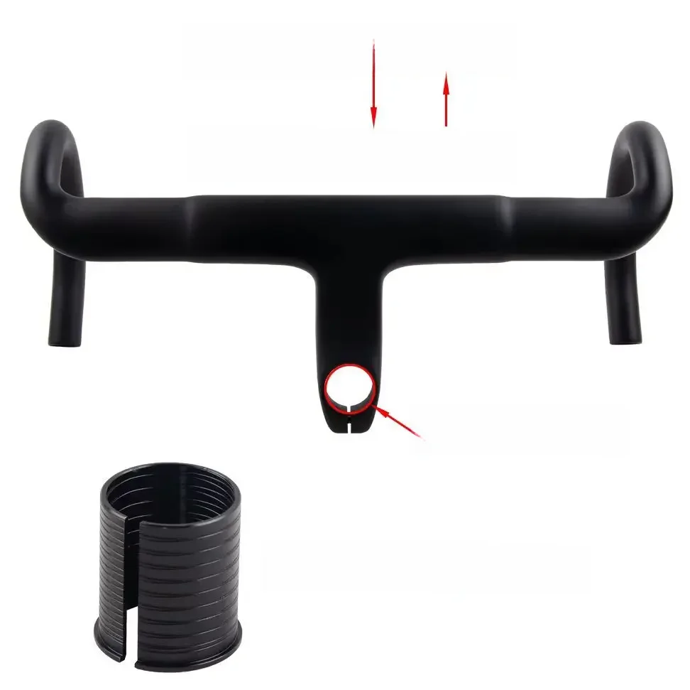 AliExpress Newest Racing Road Bike aero matte UD full carbon fibre handlebar and stem integrated carbon 31.8mm