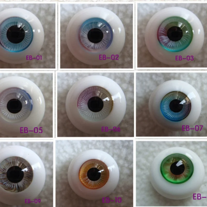 

EB Series Top BJD Glass Eyes Size 6MM 8MM 10MM 12MM 14MM 16MM 18MM 20CM Hand Made Doll Eyeballs Round Eyes With Handle
