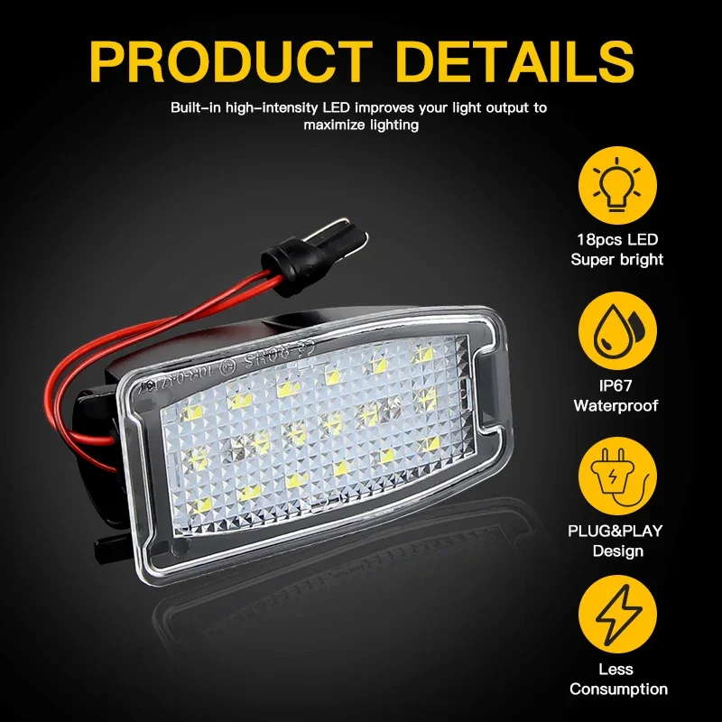 2 قطعة خالية من الأخطاء الأبيض LED تحت الجانب مرآة البركة أضواء وحدة Canbus لفولفو S60 S80 V70 XC70 XC90 لاند روفر LR2 LR3