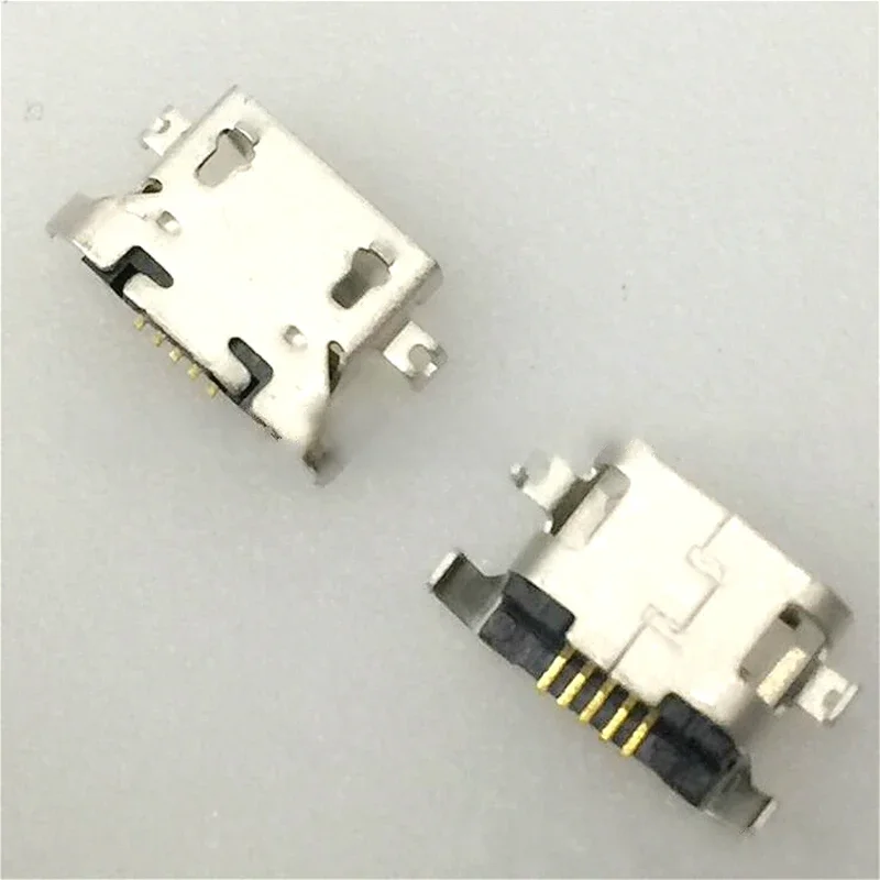 100szt Micro USB 5pin heavy plate 1.27mm Złącze portu ładowania dla lenovo A850 Motorola Moto E3 G5 XT1672 G4 Play XT1600 — zdjęcie 2