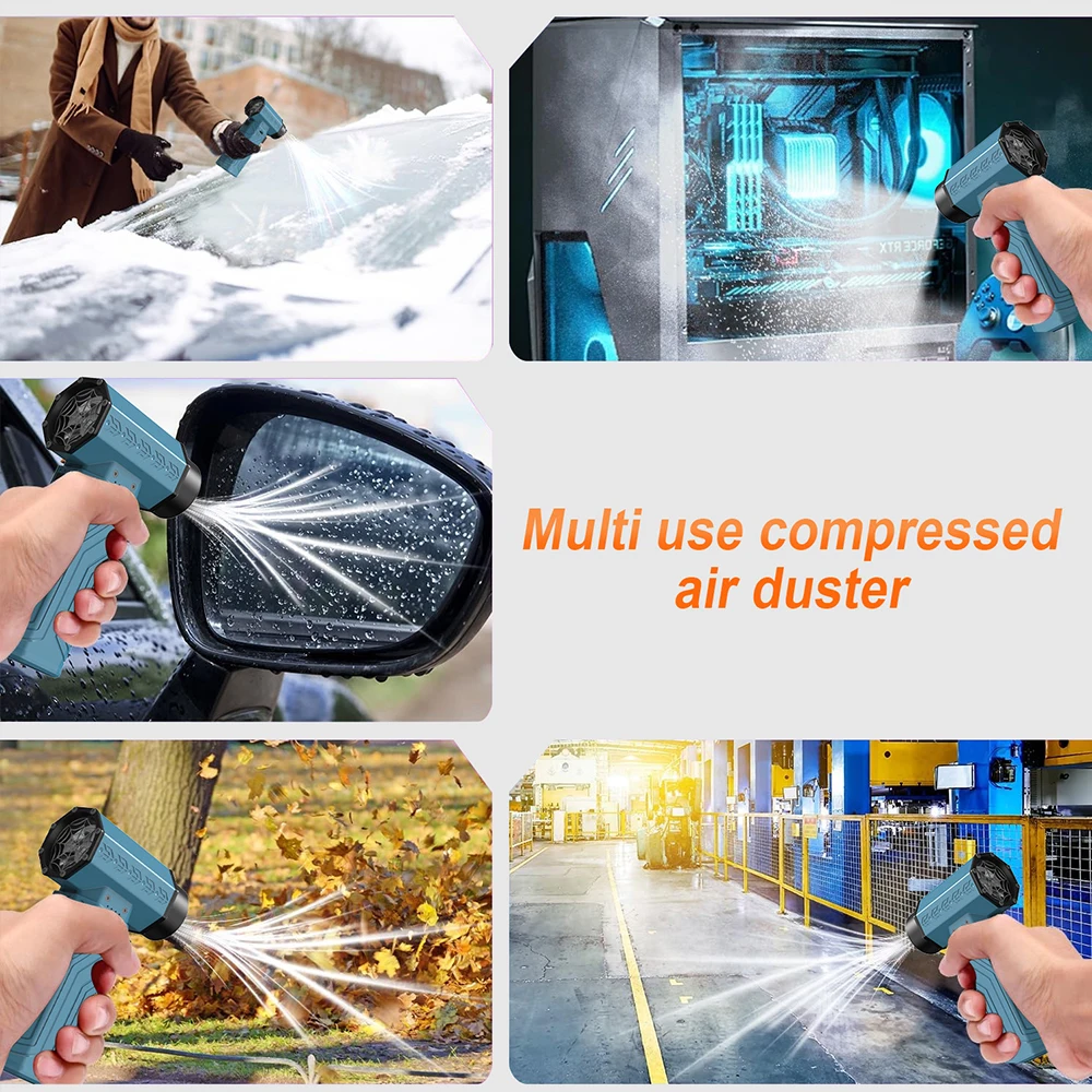 Caer Electric Air Blower Powerful 600g Thrust Mini Turbo Jet Violent Fan Adjustable Wind Speed Brushless Motor Car Dust Dryer image 6