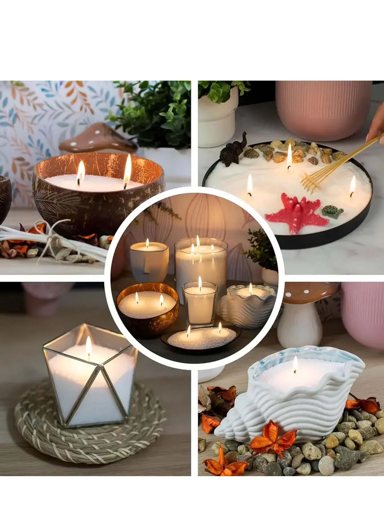 200G Pearl Candle and Candle Wicks-  Sand Wax, Pearl Candle Wax,  for Candle Making, Wedding, Party Candle Beads and Candle Wick