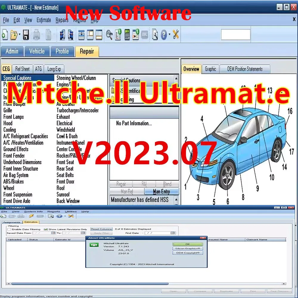 Scanner ALLDATA 10,53 obd2 avec diagrammes de câblage + MITCHel ULTRAMATE 2023.07 Accessoires de voiture Système d'impression avancé complet