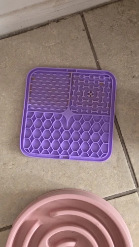 Customer review photo for Dog Lick Mat with Suction Cups