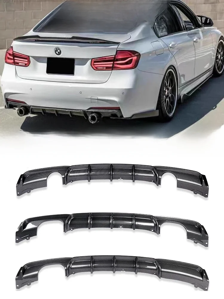 MP – diffuseur de pare-chocs arrière en carbone M Tech M, Kit de corps de diffuseur de Sport noir brillant pour BMW série 3 F30 F31 2012 – 2019 320i 328i