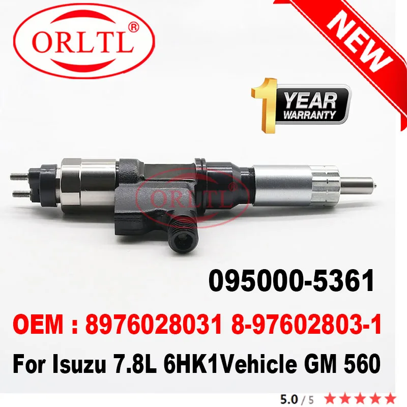 ORLTL 095000-5361 0950005361 8976028031 8-97602803-1 NEW Diesel Genuine Fuel Injector For Isuzu 7.8L 6HK1Vehicle GM 560