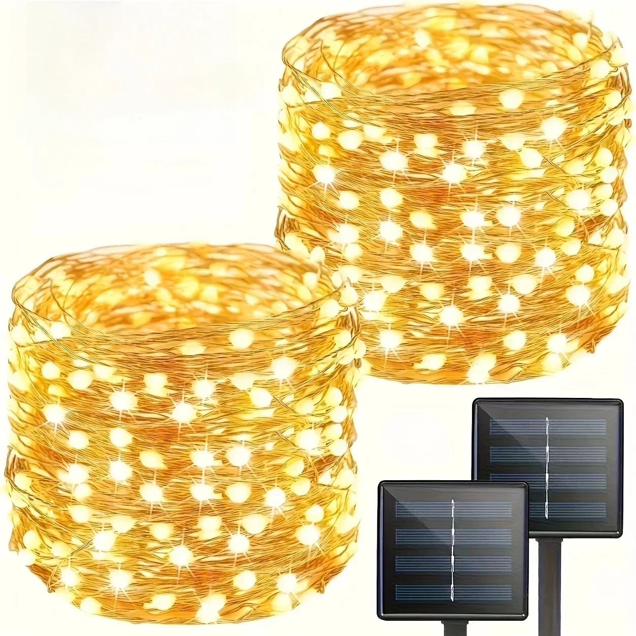 2 pièces 32M solaire LED lumière extérieure feston étanche jardin fée chaîne lampe guirlande de noël décor de cour