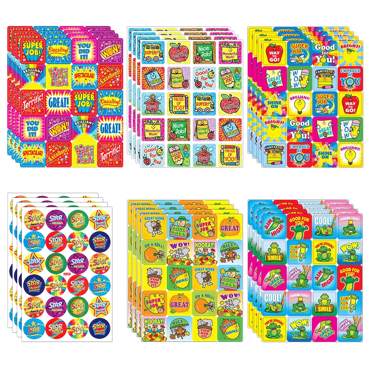 Reward Stickers For Classroom School Days Incentives Stars Inspirational Drawn Fall Must Haves Stickers for Rewards, Prize Box f