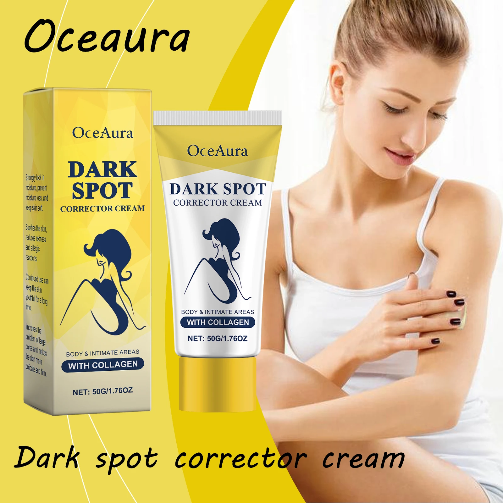 

Oceaura Body Dark Spot Corrector Cream Hydrating Reduce Dullness Balance Skin Tone Enhance Skin Elasticity Whitening Body Cream