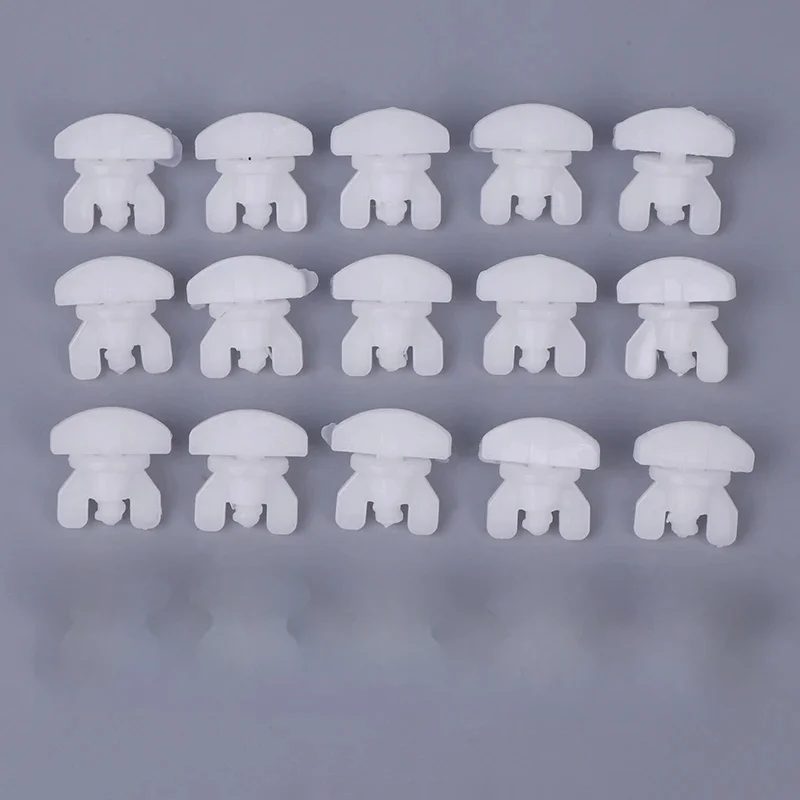 Bouchons de rideau en plastique blanc, installation facile, draperie, fixations foetales coulissantes, R64, lot de 20 pièces