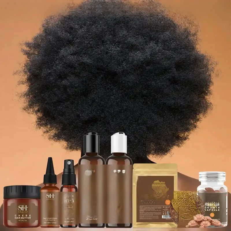 Snelle haargroeiolie Afrikaanse gekke tractie Alopecia Chebe haarmasker Anti-haarbroken Haarversterker Haaruitvalbehandelingsspray - afbeelding 2