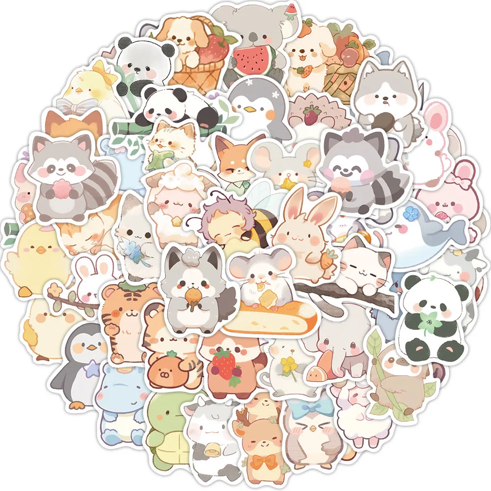 Autocollant Graffiti Animal Version Q, 50 pièces, décoration de guitare, moto, coque de téléphone, autocollant étanche pour ordinateur portable, jouet, DIY bricolage