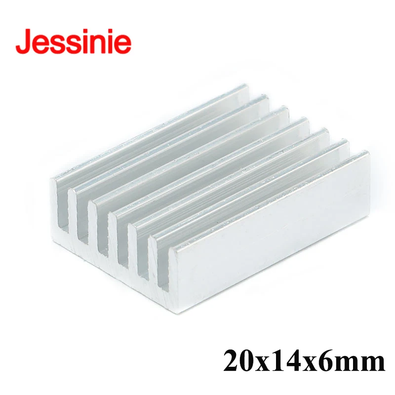 100Pcs/1pc 20*14*6mm Aluminum Alloy Heatsink Radiator Heat Sink Electronic Chip IC Cooling Radiator Cooler For CPU RAM GPU PCB