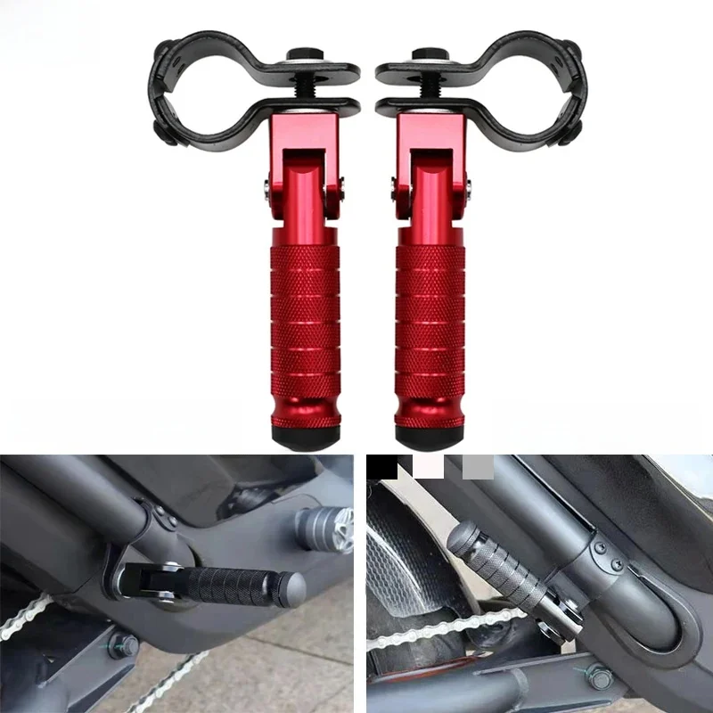 AliExpress NONE MZTI - 23-27mm Clamp CNC Motorcycle Part  Universal Pedals Motorcycles Folded Footrest For Mopeds, Scooters,bicycle,motorbike