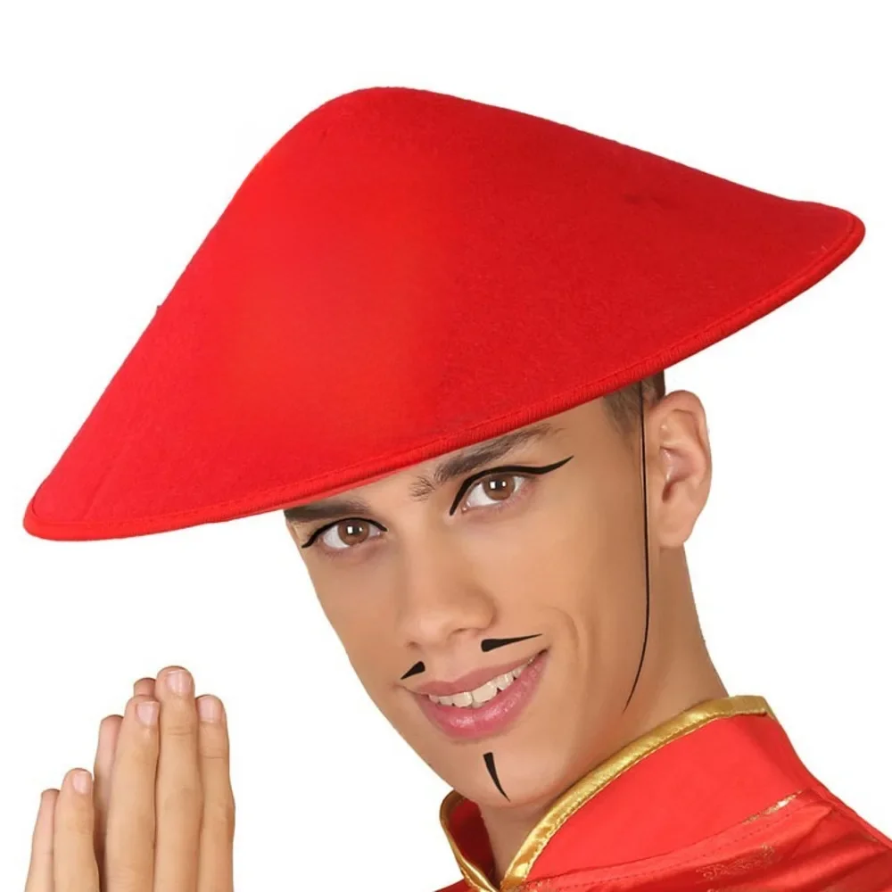 Gorro sombrero chino oriental adulto complemento para o carnaval