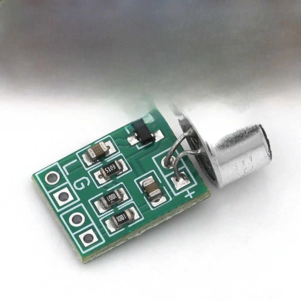 Javino 1-10 pièces Mini Microphone amplificateur Audio Module haut-parleur Circuit imprimé DC 2.5-9V 14x12mm accessoires de micro