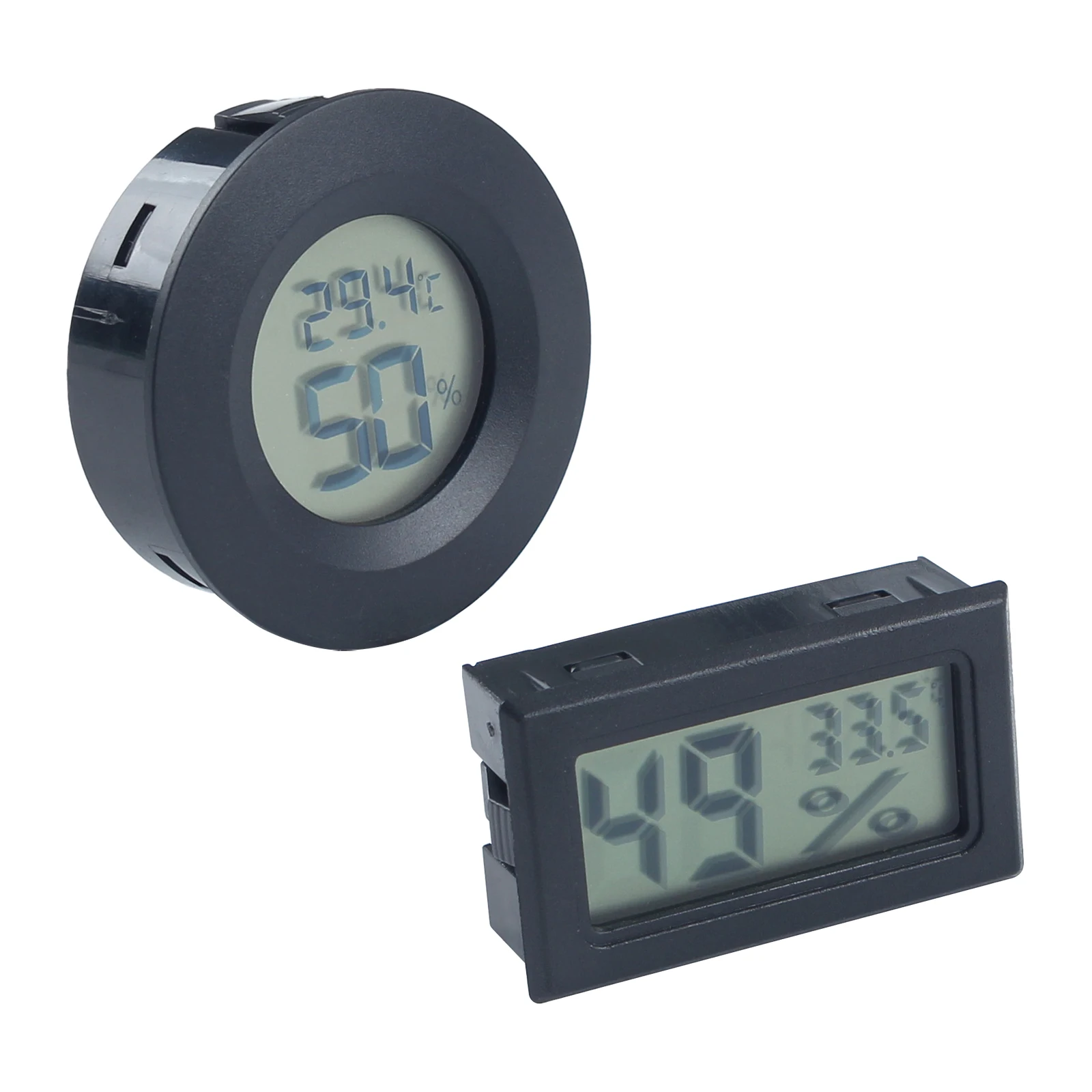 3D Printer Mini Embedded Digital Temperature And Humidity Meters  Square/Round   Indoor Temperature Measurement 1PCS/10PCS