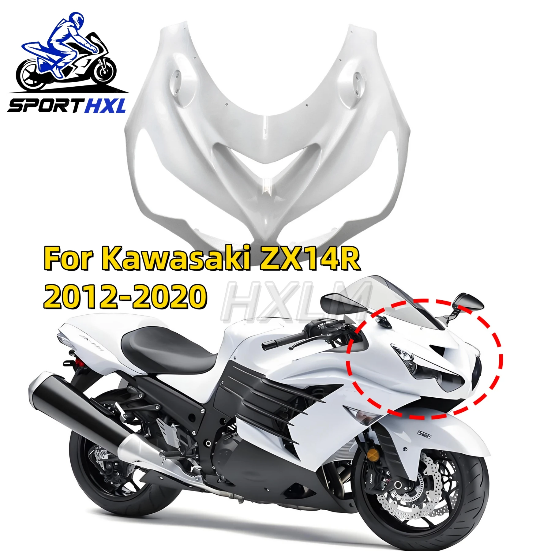 

Motorcycles Front Upper Headlight Cover Fairing Fit For Kawasaki Ninja ZX-14R ZX14R 2012-2020 Motorcycle Accessories