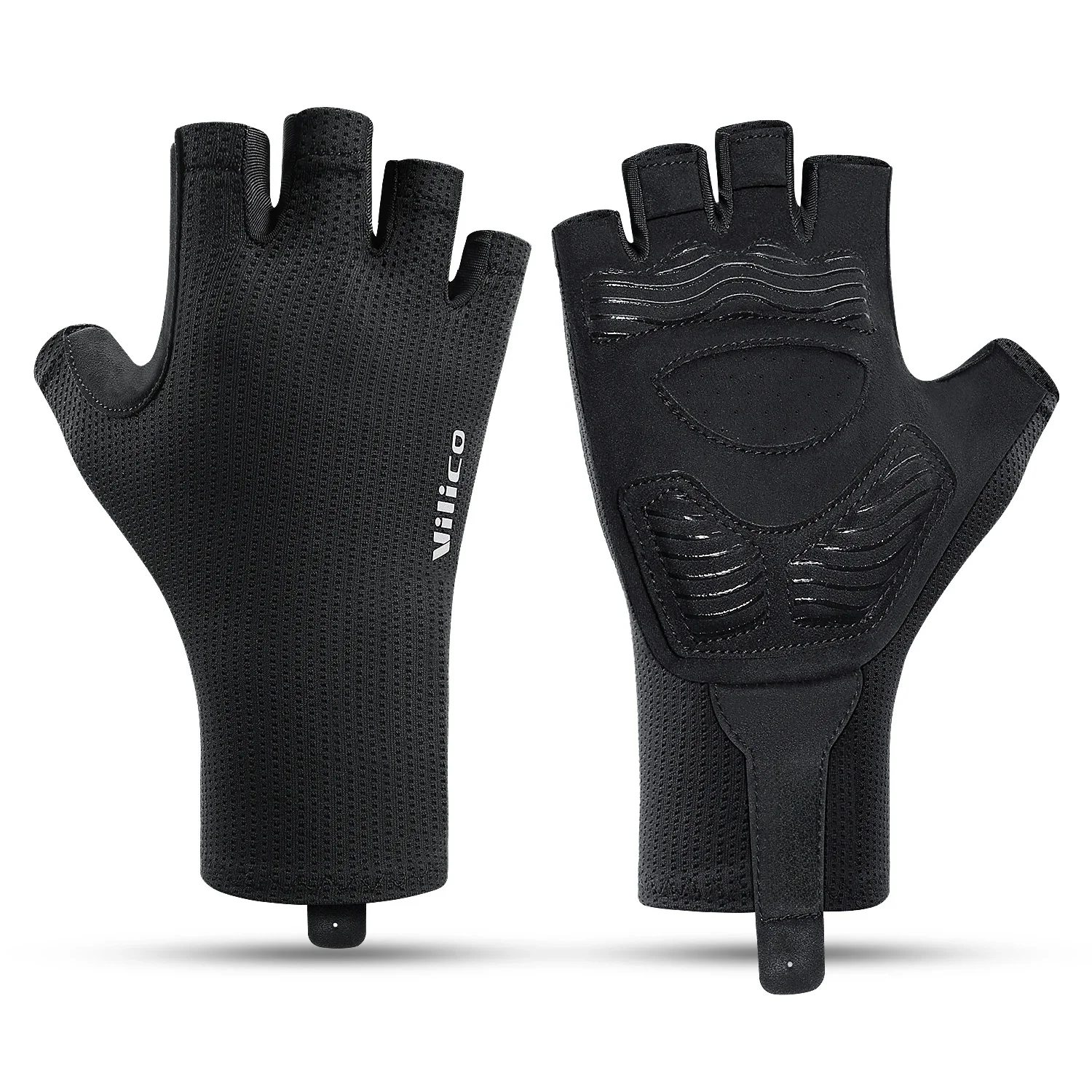 AliExpress Kyncilor Men's and women's summer semi finger exercise outdoor road cycling gloves, 1 pair - breathable, elastic, thick palm pad, non sli