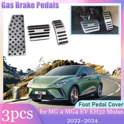 Car Gas Brake Rest Pedals for MG 4 MG4 EV EH32 Mulan 2022~2024 2023 Clutch Anti-Slip Brake Footrest Foot Pedal Cover Accessories